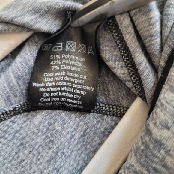 Alphalete Heathered Grey Half Zip Long Sleeve Top Size  Small - Picture 10 of 10